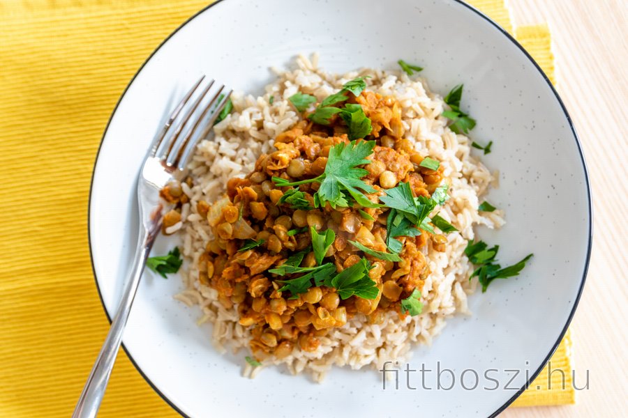 Könnyű Indiai Lencse Curry