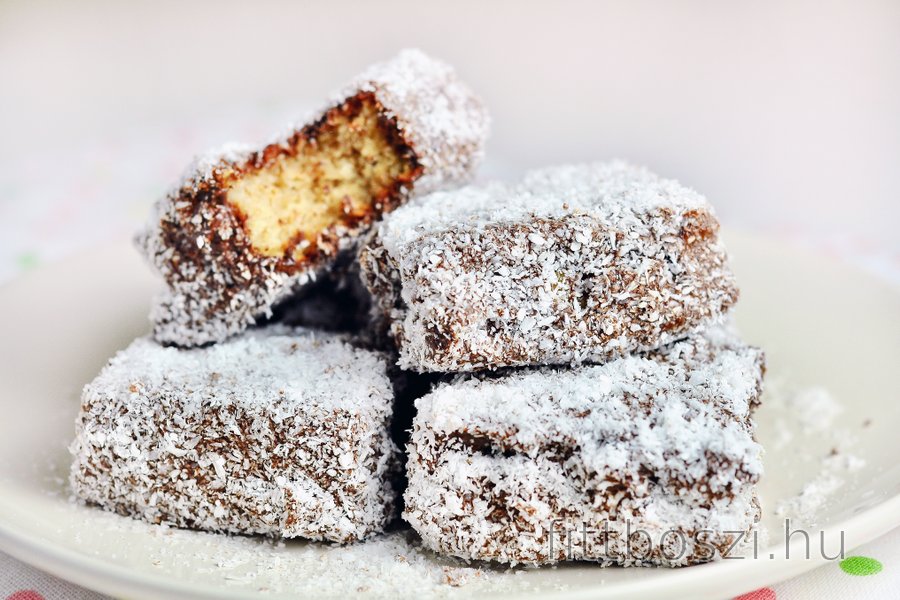 Fitt kókusz lamington (ausztrál kókuszkocka)