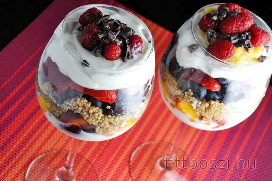 Egészséges Quinoa parfé